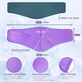 REVIX XL Ice Packs for Neck Pain Relief Gel Cold Packs for Injuries Reusable, Hot Cold Compress for Neck and Shoulders, Sports Injury, Swelling, Bruises, Sprains and Muscles Spasms, Purple 2 Packs