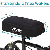 Vive Mobility Knee Scooter Pad Cover - Accessories Cushion Cover for Comfort (Memory Foam) - for Broken Leg Crutch Cart Roller, Injuries, Surgery, Broken Foot, Ankle Injury, Replacement, Universal