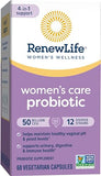 Renew Life Women's Probiotic Capsules, 50 Billion CFU Guaranteed, Supports Vaginal, Urinary, Digestive and Immune Health*, L. Rhamnosus GG, Dairy, Soy and gluten-free, 60 Count