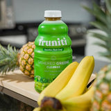 Fruniti Super Greens Smoothie Mix - Natural Cleanse + Detox All-in-One Delicious Fruit + Veggie Puree - Spirulina, Spinach, Kale, Cucumber, Lemongrass, Apple, Banana, Kiwi - Makes 24 Smoothies