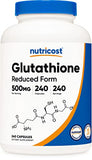 Nutricost Glutathione Capsules 500mg, 240 Capsules - Gluten Free, Non-GMO