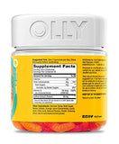OLLY Hello Happy Gummy Worms, Mood Balance Support, Vitamin D, Saffron, Adult Chewable Supplement, Tropical Zing - 60 Count