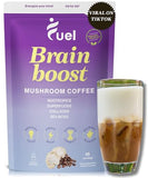 Fuel Nutrition Pro Collagen & Mushroom Blend Coffee | Lion's Mane, Chaga & Mushroom Powder | Low Caffeine | 15 Servings