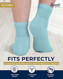 Pembrook Ankle Diabetic Socks for Women & Men | 6 Pairs | Wide Non Binding Socks Quarter Length | Edema Neuropathy Socks