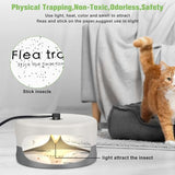 KILSACO Flea Trap Refill Discs- Sticky Glue Boards 14 Packs- 7.1 Inch Natural Glue Board, Non-Toxic Refill Glue Pad Replacement Mat Fits Most Flea Traps