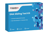 PaternityLab DNA Sibling Test - Lab Fees & Shipping Included - Results in 1-2 Days - at-Home Collection Kit for Full & Half Siblings