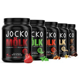 Jocko Mölk Whey Protein Powder (Strawberry) - Keto, Probiotics, Grass Fed, Digestive Enzymes, Amino Acids, Sugar Free Monk Fruit Blend - Supports Muscle Recovery & Growth - 31 Servings (2lb Old Tub)