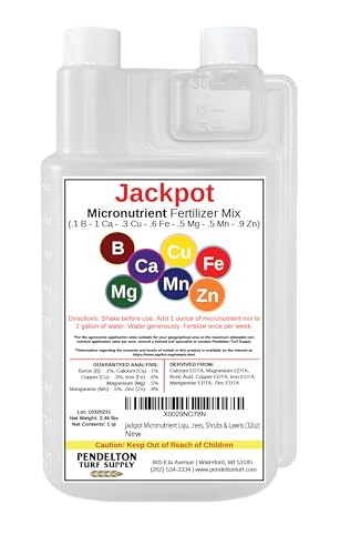 Jackpot Micronutrient Liquid Fertilizer Mix | Indoor & Outdoor | for Plants, Flowers, Vegetable Gardens, Trees, Shrubs & Lawns (32oz)