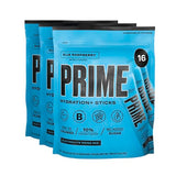 PRIME HYDRATION+ Sticks Blue Raspberry | Hydration Powder Single Serve Sticks | Electrolyte Powder On The Go | 250mg BCAAs, B Vitamins, Antioxidants | Low Sugar | Caffeine-Free | Vegan | 48 Sticks