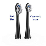 Waterpik Genuine Compact Size Replacement Brush Heads With Covers for Sonic-Fusion Flossing Toothbrush SFRB-2EB, 6 Count Black