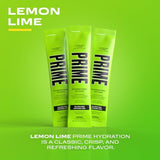 PRIME HYDRATION+ Sticks Lemon Lime | Hydration Powder Single Serve Sticks | Electrolyte Powder On The Go | 250mg BCAAs, B Vitamins, Antioxidants | Low Sugar | Caffeine-Free | Vegan | 48 Pack