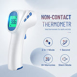 Forehead Thermometer for Adults and Kids, Digital Infrared Thermometer Gun with Fever Alarm, Fast Accurate Results, Easy for All Ages