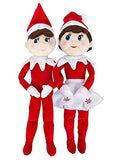 The Elf on The Shelf: A Christmas Tradition - Light Tone Boy and Girl 17" Plushee Pals Set