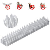 BYTEBAY 24-Pack Transparent Plastic Bird and Squirrel Deterrent Strips for Outdoor Use