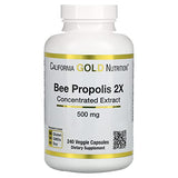Bee Propolis 2X Potency, Concentrated Extract 500 mg, Equivalent to 1000 mg of Natural Propolis, Support Immune Health & Vitality*, 240 Veggie Capsules