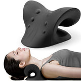 RESTCLOUD Neck and Shoulder Relaxer, Cervical Traction Device for TMJ Pain Relief and Cervical Spine Alignment, Chiropractic Pillow, Neck Stretcher (Black)