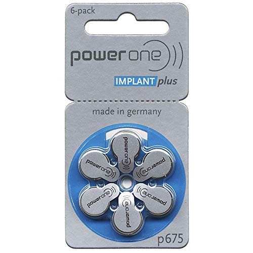 PowerOne Cochlear Implant Batteries, 2 Cartons of 60 Batteries, Total of 120 Batteries