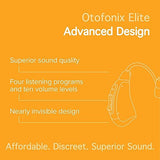 Otofonix Elite OTC Hearing Aid with Background Noise Reduction, Battery Powered, Behind-the-Ear Nearly-Invisible, for Seniors & Adults with Mild to Moderate Hearing Loss, Right Ear, Beige