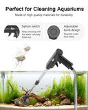 AQQA Aquarium Gravel Cleaner, 4-in-1 Upgrade Suction Power Manual Fish Tank Gravel Vacuum Cleaner Tools for Aquarium Water Changer with Water Flow Adjustment Use for Fish Tank Cleaning Gravel Sand