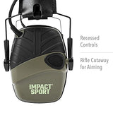 Howard Leight by Honeywell Impact Sport Sound Amplification Electronic Shooting Earmuff, Green