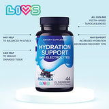 LIVS Hydration Support - Hydration Gummies, Electrolyte Supplements, Post Workout Recovery Electrolyte Gummies - No Artificial Flavors, Elderberry Flavor, 44 Count