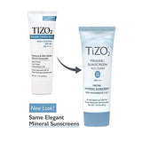 TiZO2 Facial Mineral Sunscreen and Primer, Non-tinted Broad Spectrum SPF 40 with Antioxidants, Sheer matte finish, Fragrance-Free, Oil-Free, Dermatologist-recommended, PA++++ 1.75 oz