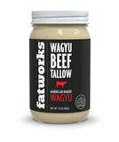 Fatworks 100% American Wagyu Tallow, Pit Master Secret Weapon, Certified Wagyu, KETO, PALEO, CARNIVORE, WHOLE30 friendly, Non-Hydrogenated, USA Sourced, 14 oz.