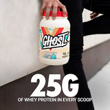 GHOST Whey Protein Powder, Coffee Ice Cream - 2LB Tub, 25G of Protein - Flavored Isolate, Concentrate & Hydrolyzed Whey Protein Blend - Post Workout Shakes - Soy & Gluten Free