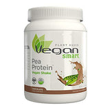 Vegansmart Naturade Plant Based Pea Protein Powder - Gluten Free, Dairy & Soy Free, Non-GMO, No Cholesterol - Recovery w/Amino Acids - Chocolate (15 Servings)