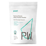 Puori Whey Protein Powder - Dark Chocolate - PW1 Pasture Raised, Grass-Fed & Non-GMO - 100% Natural and Pure for Muscle Growth - 21g Protein 1.98lbs - Gluten-Free