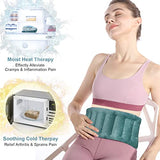 SuzziPad Microwavable Heating Pads for Cramps, 7x18 Microwave Heating Pad for Neck and Shoulder Back Pain Relief, Heat Pads for Pain Relief. Aches, Cramps, Moist Heat Pack Heat Compress, Green