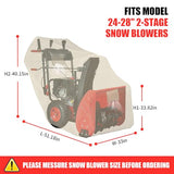 Snow Thrower Cover, Heavy Duty 600D Oxford Fabric Snow Blower Cover All Weather Premium Waterproof Dustproof UV Protection Fit Most Electric Two-Stage Snow Blowers (51.2"L x 33.1"W x 40.2"H)