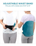 Comfytemp Upgraded Heating Pad for Back Pain Relief, XL Electric Heated Back Wrap for Cramps with Strap, 9 Heat Levels, 11 Auto-Off, Backlight Heat Wrap for Lower Back Pain -15"x 24", Blue