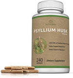 Premium Psyllium Husk Fiber Supplement 1450mg, 240 Capsules