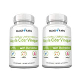 Apple Cider Vinegar Capsules with The Mother - Healthy Keto Diet Supplements - Help Improve Energy, Immunity, Digestion & Metabolism - Powerful Cleanser & Detox - ACV Pills for Women & Men – 2 Pack
