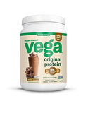 Vega Original Protein Powder, Creamy Chocolate Plant Based Protein Drink Mix for Water, Milk and Smoothies, 32.5 oz