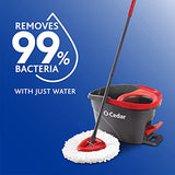 O-Cedar Easywring Microfiber Spin Mop & Bucket Floor Cleaning System with 4 Extra Refills