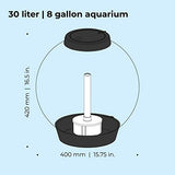 biOrb Classic 30 Acrylic 8-Gallon Aquarium with White LED Lights Modern Tank for Tabletop Display, Black