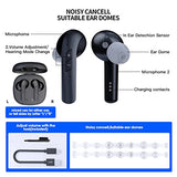 Hearing Aids, Rechargeable Hearing Aid for Seniors, Adults and Severe Hearing Loss with Noise Cancelling, Ergonomically Designed Hearing Amplifier with Auto On & Off (Black, Pair)