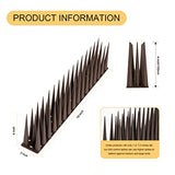 OFFO Bird Spikes Pigeon Outdoor Deterrent Spikes for Cat Keep Birds Raccoon Woodpecker Away Covers 8 Feet(244cm), Brown