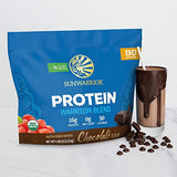 Sunwarrior Vegan Organic Protein Powder Plant-Based | BCAA Amino Acids Hemp Seed Soy Free Dairy Free Gluten Free Synthetic Free Non-GMO | Chocolate 90 Servings | Warrior Blend