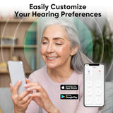 Ceretone Hearing Aids, Rechargeable Hearing Amplifiers for Mild to Moderate Seniors Hearing Loss and Adults with Noise Cancelling and Adjustable Volume Control with Magnetic Charging Case