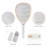 Faicuk Handheld Bug Zapper Racket Electric Fly Swatter (Champagne Pink)