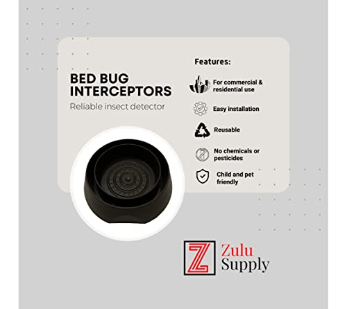 Zulu Supply Bed Bug Interceptors, Traps, 8 Pack, Bedbug Monitor, Insec ...