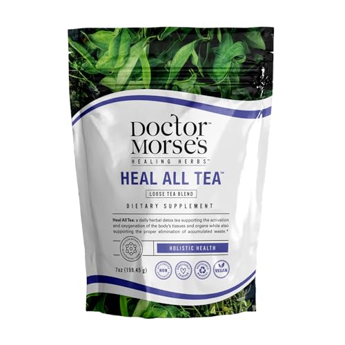 Doctor Morse's™ Heal All Tea | Herbal Formula | 7oz Loose Blend (86 Servings) Caffeine Free | Naturopath Formulated | Full-Body Detox | 100% Organic | Burdock Root, Plantain Leaf, Black Walnut Hull