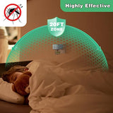 Q5 Mosquito Repeller, Electronic Mosquito Repellent Plug in Indoor Use, Includes 2-Pack 280 Hr Repellent Refills, No Candles or Flames, DEET-Free, for Home, Bedroom, Office, Kitchen (White)