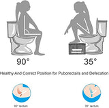 AmazerBath 8.5 Inches Bamboo Toilet Stool, Collapsible Poop Stool for Bathroom, Dark Wood Color