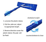 MTB Telescoping Snow Roof Rake, Blue, with 21-ft Extension Aluminum Handle, 24.8 in x6 in Poly Blade Rooftop Snow Removal Tool