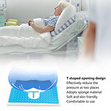 Anti Bedsore Cushion, Breathe Freely Fiber Material Bedsore Cushions for Butt, T Shaped Opening Triangular Slope Design Anti Decubitus Cushion for Elderly, Bedridden, Disabled