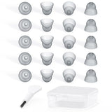 Hearing Aid Domes - Double Layer Closed Type Power Dome for Resound SureFit RIC and Open Fit BTE Hearing Amplifier Ear Tips Accessories with Carry Case (Medium 20pcs Pack)